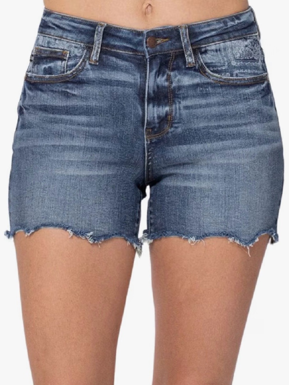 Judy Blue Paisley Bandana Printed Mid Rise Shorts